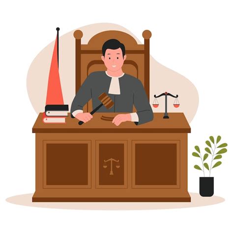 Premium Vector Vector Judge Concept Illustration