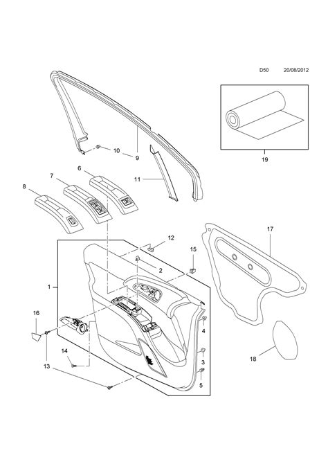 Opel MERIVA B Front Door Sealing Foil Opel EPC Online Nemigaparts