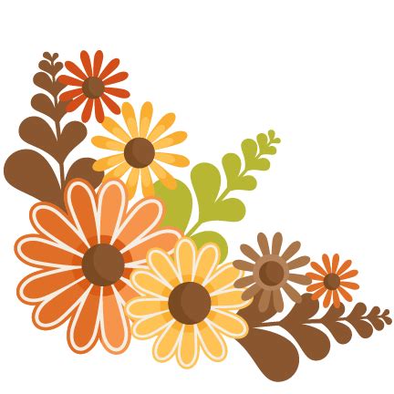 Fall Flowers SVG cutting files for scrapbooking fall svg cut files for ...