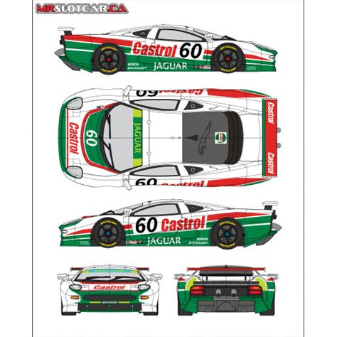 MR Slotcar MR1086 Jaguar XJ220 Racing Tribute Livery Castrol N 60