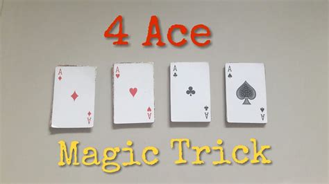 4 Ace Magic Trick 4 Ace Card Trick Playing Cards Trick New Card