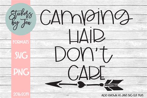 Camping Hair Dont Care Svg Graphic By Jens Svg Cut Files · Creative