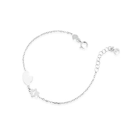 Bracciale LeBebe PMG077 Primegioie Fortuna Oro Bianco Cane Zampa LE