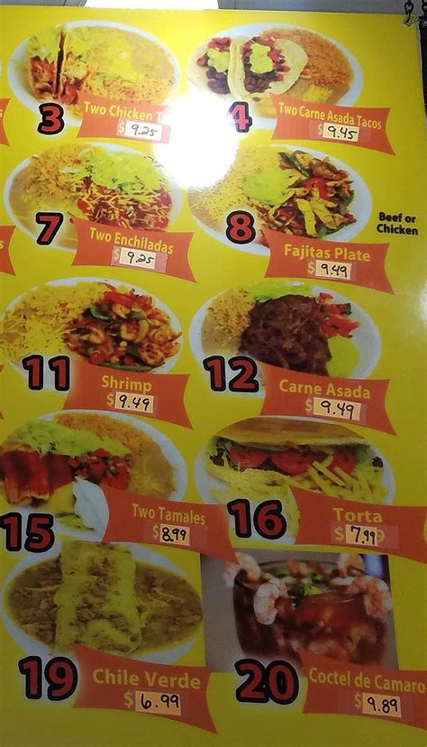 El Famous Betos Menu Slc Menu