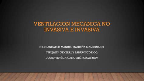 Ventilaci N Mec Nica No Invasiva E Invasiva Xs Udocz