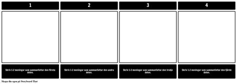 Sammanfattning I 4 Delar Storyboard Par Sv Examples