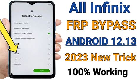 All Infinix Frp Bypass Android Infinix Google Lock Bypass Latest