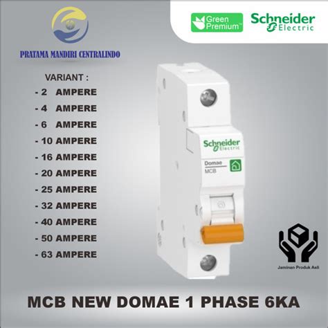 Jual Mcb Phase New Domae Ka Schneider Pole P Ampere S D