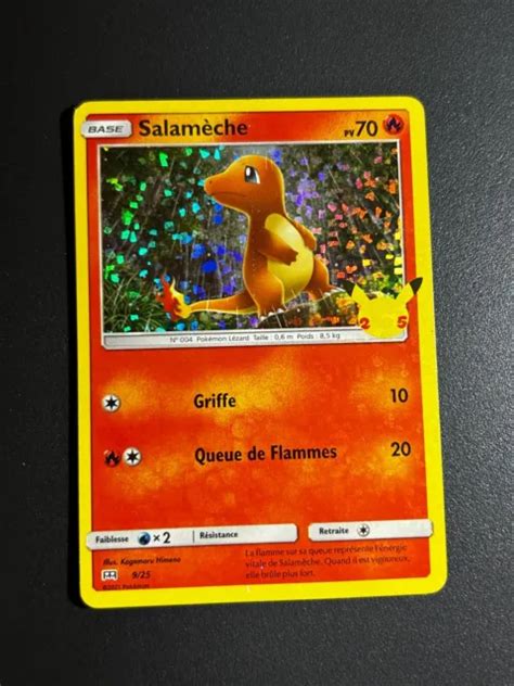 MACDO CARTE POKÉMON Salamèche 9 25 HOLO McDonalds McDo 2021 FR Promo