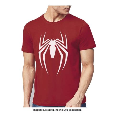 Playera Spiderman Talla CH Manga Corta Con Estampado Frontal Rojo Walmart