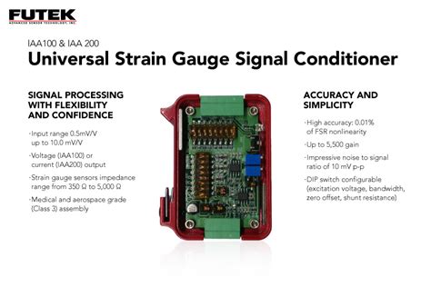 Strain Gage Amplifier Enclosed W Din Rail Mount Csg110 Fsh03546