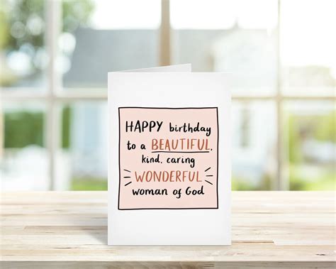 Christian Birthday Card For Her Woman Of God Birthday Card Etsy