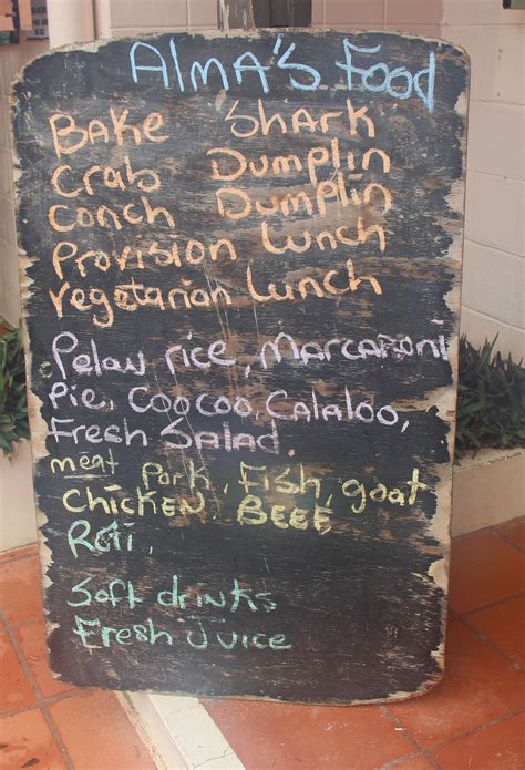 Tobago Menu Eat Local Tobago Street Food