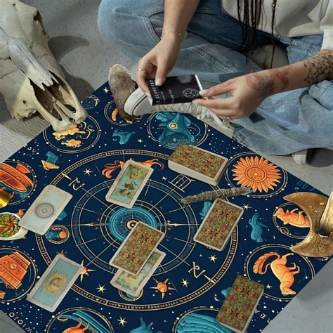 Altar Tarot Tablecloth Divination Card Table Mat Peach Velvet Fabric Board Game Ebay