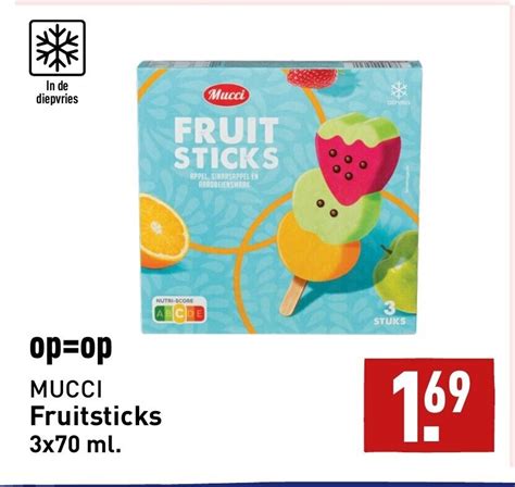 MUCCI Fruitsticks 3x70 Ml Aanbieding Bij ALDI