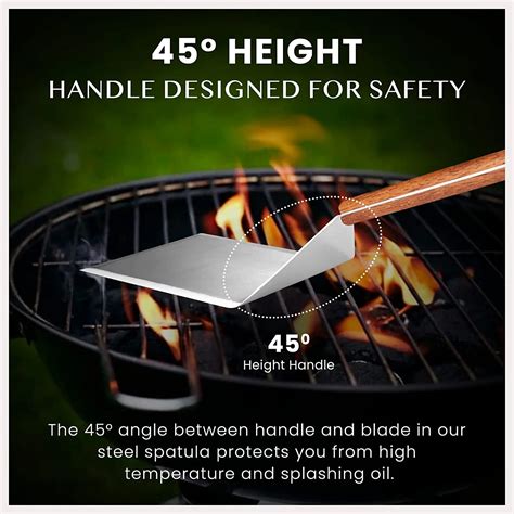 Custom Extra Large Wide Grill Spatula Stainless Steel Beveled Edges