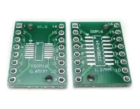 10x Placa Adaptador De Smd Sop16 Para Dip Brinde Pinos Parcelamento