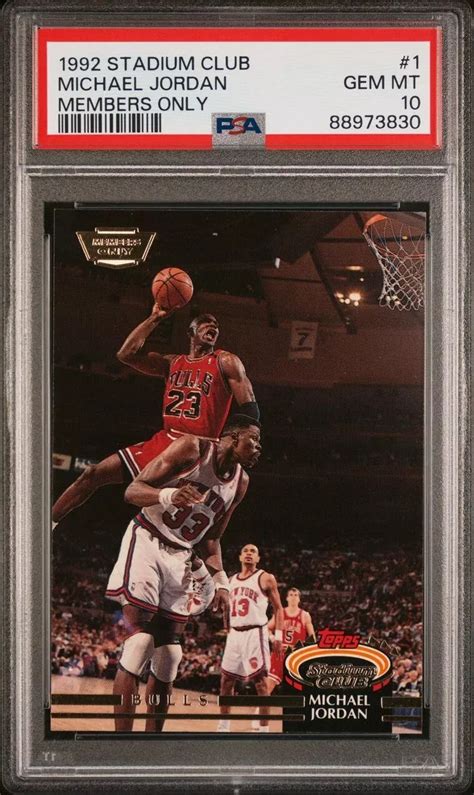 Michael Jordan 1992 Stadium Club 1 Members Only Price Guide Sports