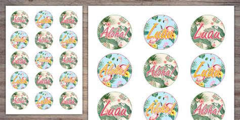 Luau Cupcake Toppers Twinkl Party Profesor Hizo Twinkl