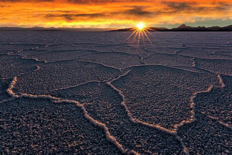 Salt Flats Sunset Photograph by Michael Ash - Pixels