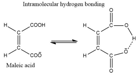 Maleic Acid Intramolecular Hydrogen Bonding