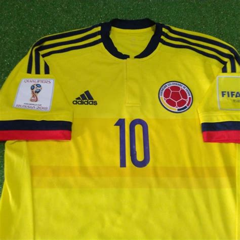 James Rodriguez 10 Colombia Home Jersey 2017 Original Adidas Timnas