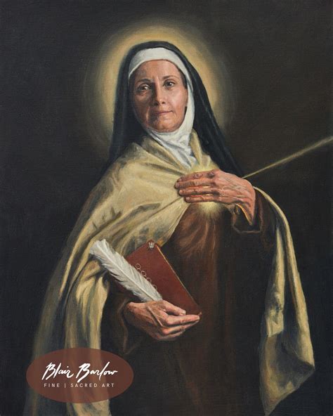 St Teresa Of Avila Catholic Art Prints Saint Art Carmelite Etsy