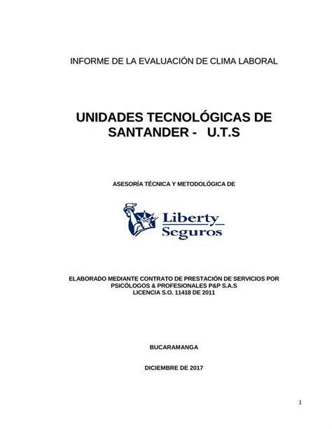 Pdf Unidades TecnolÓgicas De Santander Ut · 2019 10 16 · Cohesión Y La Calidad De Las