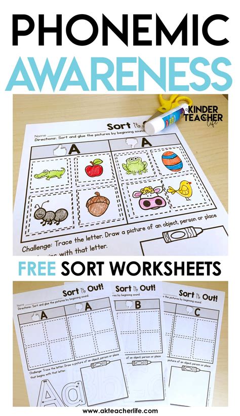 Phonemic Awareness Worksheet Kindergarten