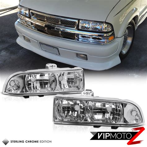 Left Right Crystal Clear Headlight Corner Signal Lamp 98 04 Chevy S10 Blazer