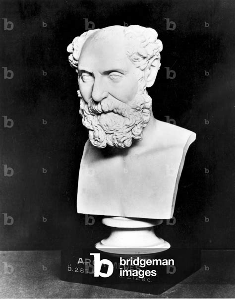 Image Of Sculpted Bust Of Archimedes Greek Mathematician 19th Century