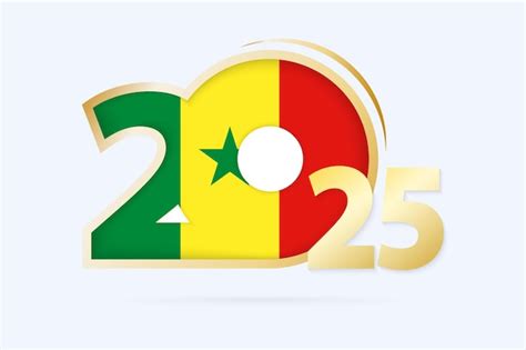 Premium Vector | Year 2025 with Senegal Flag pattern