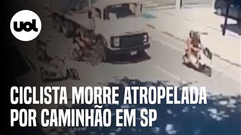 Ciclista de 20 anos morre atropelada por caminhão no Guarujá SP YouTube