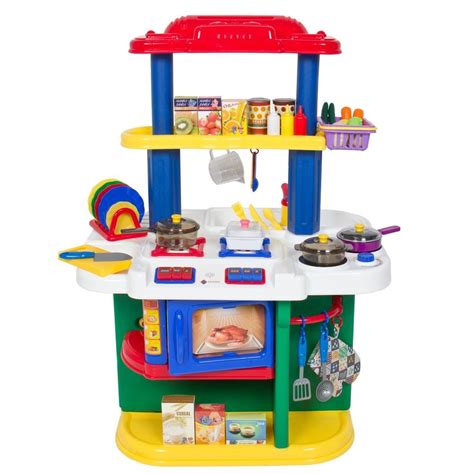 Deluxe Kids Boys Girls Chef Toy Kitchen Cooking Pretend Play Set W