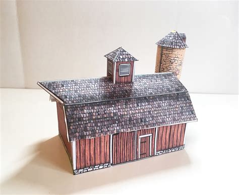 3d Paper House Craft, Paper Model House, Barn - Etsy