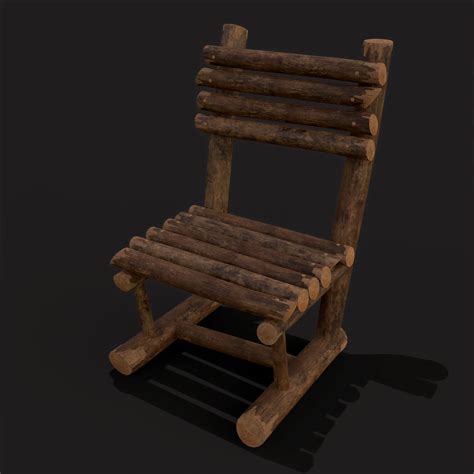 Rustic Log Chair - FlippedNormals