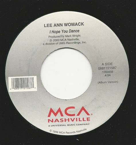 Lee Ann Womack – I Hope You Dance – Vinyl (7"), 2000 [r5612942] | Discogs