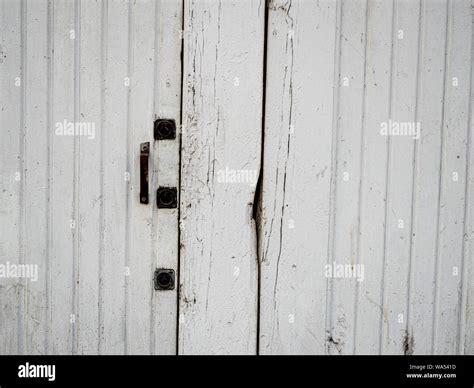 Old White Wooden Door Background Stock Photo Alamy