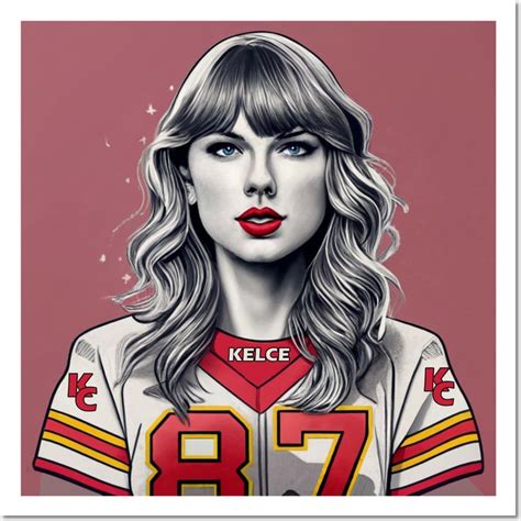 Swift & Travis Kelce Jersey Wall And Art Print | Travis kelce, Travis ...