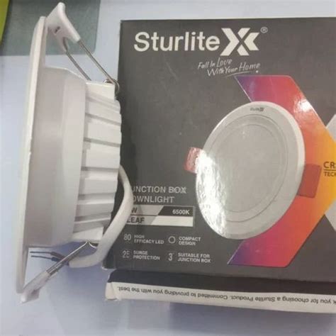 W Sturlite Junction Box Round Led Downlight K Warm White At Rs