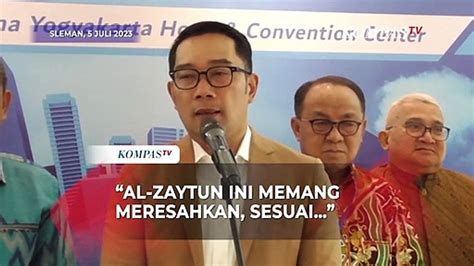 Kata Gubernur Jabar Ridwan Kamil Soal Al Zaytun Resahkan Masyarakat