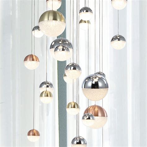 Sphere Led Hanging Light Multicoloured 27 Bulb App Lightsie
