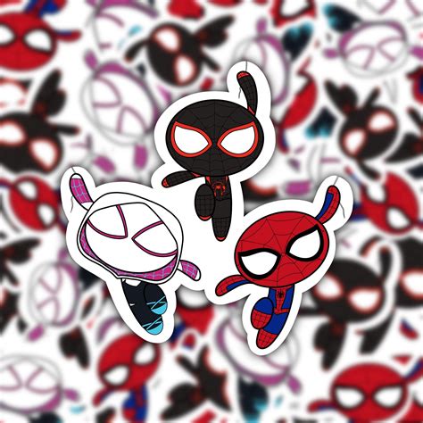 Spider Man Into The Spider Verse Miles Morales Gwen Stacy Etsy