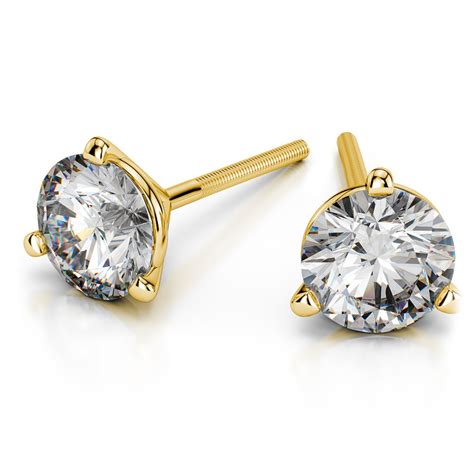 Martini Diamond Earring Settings In Classic Gold Prong