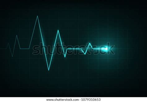 Creative Vector Illustration Heart Line Cardiogram Stock Vector