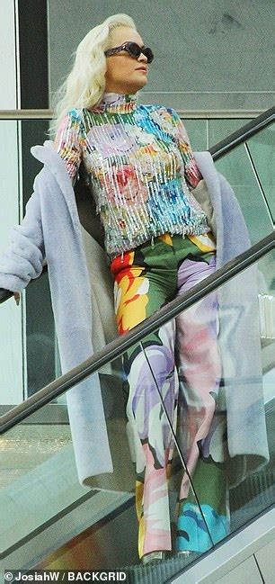 Rita Ora Flashes Her Lingerie From Beneath Dazzling Sheer Jumpsuit Daily Mail Online