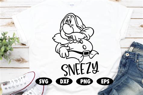 Sneezy Svg Dwarf Svg Snow White And The Seven Dwarfs Svg Etsy