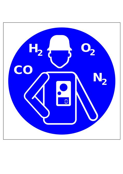 Clipart - Safety Sign Always Use Oxygen Analyzer