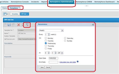 BMC Helix Remedyforce : How to Create a Scheduled Support Ticket on a ...