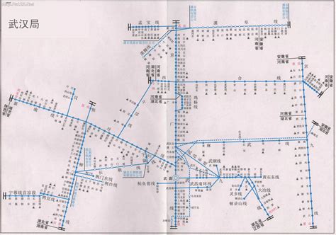 武汉局管辖的铁路线路图 中国交通地图 地理教师网